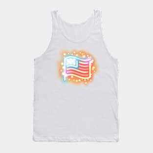 USA Flag Neon Style Tank Top